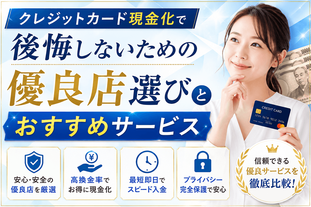 クレジットカード現金化で後悔しないための優良店選びとおすすめサービス